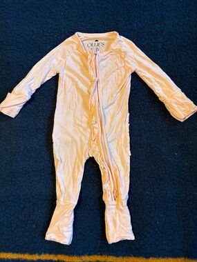 Ollie's day Kids Peach Pink One-Piece Footed pajama